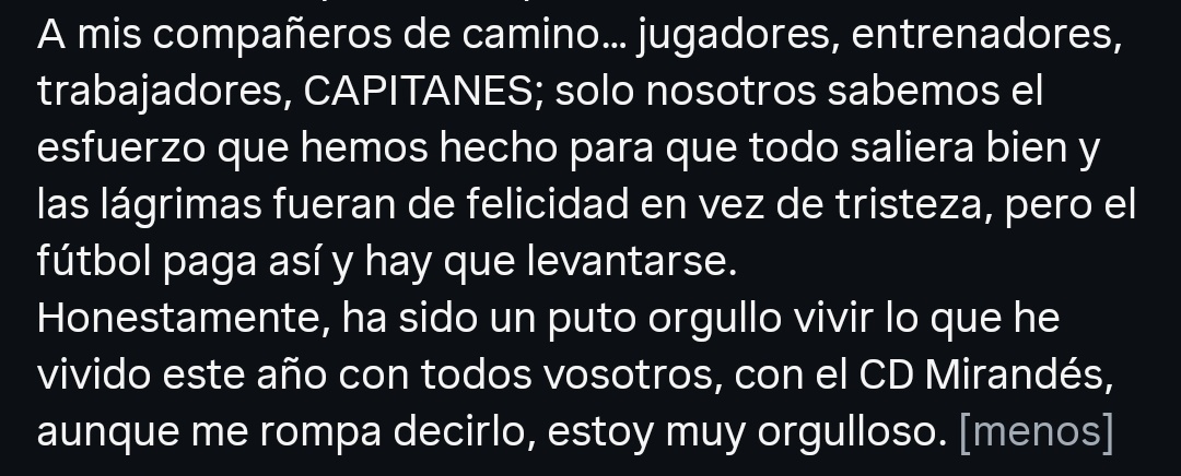 rojoynegro1927's tweet photo. Palabras de Juan Palomares tras nuestro descenso. https://t.co/4nO64FDj75