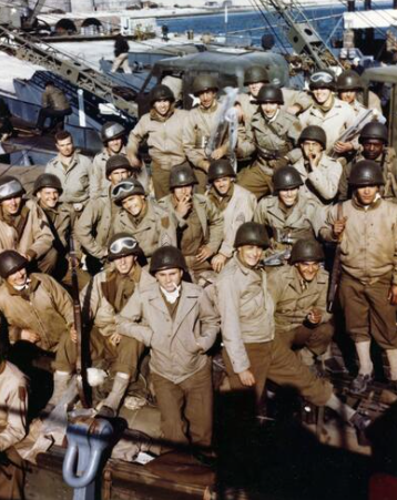 DrHelenFry's tweet photo. 4/5 June 1944: In a port on England’s south coast, American troops have loaded their equipment onto an LCT and now wait in tense readiness for the signal to sail for Normandy.

You're looking at some of the faces of our freedom: https://t.co/Yyf0GSQszh
