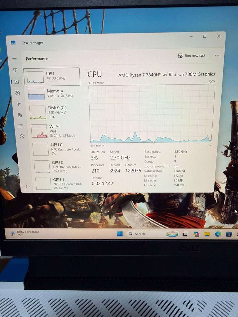 techielaptops's tweet photo. Dell G15 5535 Gaming Laptop, 15.6" FHD ComfortView Plus 165Hz Display, AMD Ryzen 7 7840HS, 16GB ddr5 RAM, 512GB SSD, GeForce 4060 8GB GPU, English Keyboard, Win11Home, White, Charger

N1,600,000 https://t.co/fchhYR7qj3
