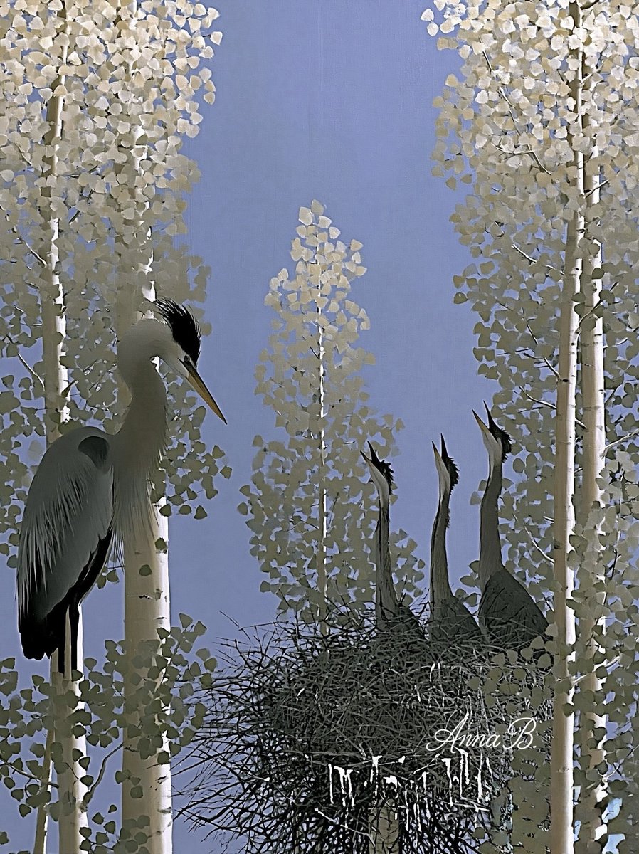Aurora41155547's tweet photo. Aria Among the Trees
#Art #SynthArt #Nature #Birds #Heron #ArtNouveau #MagicRealism #ModernWildlifeArt #GustavKlimt  #DecorativeAesthetics #AnnaBArt https://t.co/jQ1UcB8kV5