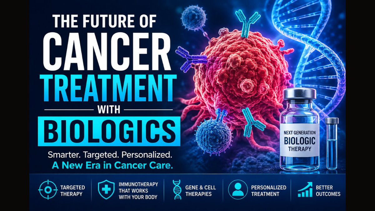 NFTupdatex's tweet photo. The future of cancer treatment is moving toward precision medicine, biologics, immunotherapy, and gene-based therapies. Instead of broadly attacking cancer, continue reading : https://t.co/StOutKzC2Z https://t.co/xOUOvtbrtN