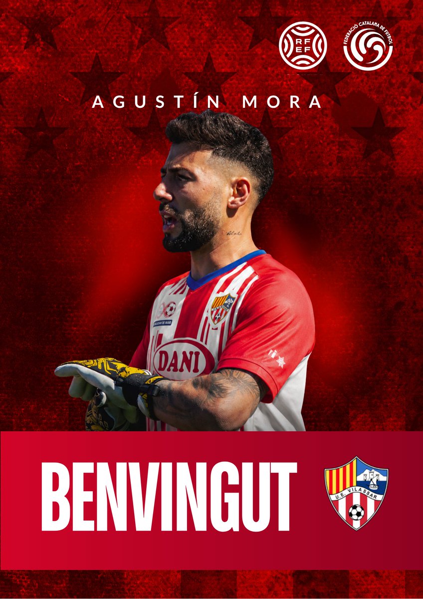 UEVilassardeMar's tweet photo. 🔊 #Benvingut! Anunciem l'arribada d'Agustín Mora, procedent de la @UEVic_. Porter 🥅 de solvència contrastada, i que ha defensat la porteria de la Selecció Catalana Amateur. Benvingut a Vilassar de Mar, @Agustinmora01! 👋🏼

Som #unió, som #futbol! https://t.co/VJ0u2ASlRb