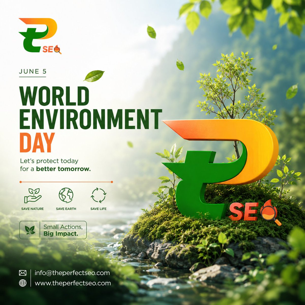 theperfect_seo's tweet photo. Every search, every click, and every action can contribute to a greener future. This #WorldEnvironmentDay, let's embrace sustainability and take small steps that create a lasting impact on our planet.

https://t.co/Qexm3s6q24

#WorldEnvironmentDay2026 #SaveEnvironment #GoGreen https://t.co/Ibp8usr0g1