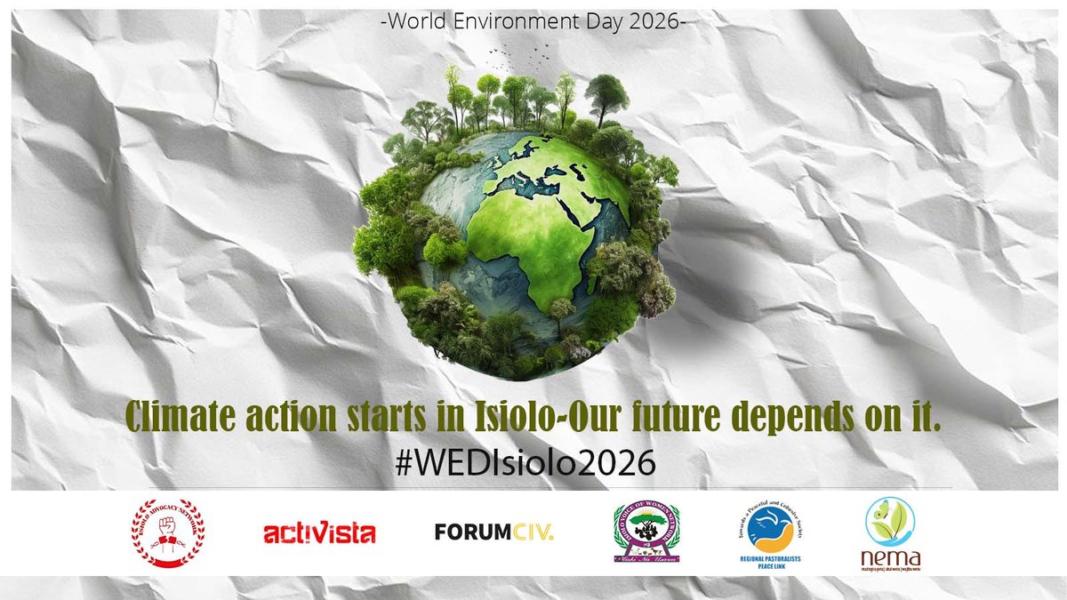 MrEndddd's tweet photo. Protecting our environment means protecting the livelihoods of thousands of families in Isiolo. Farmers, pastoralists, traders and small business owners all depend on healthy ecosystems to sustain their income and wellbeing.

#WEDIsiolo2026
Restore Isiolo Ecosystems https://t.co/JzMtwqJS24