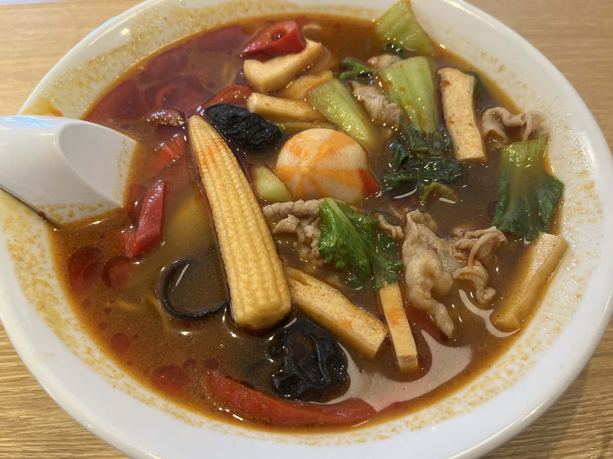 XbPo5's tweet photo. 丸源で麻辣湯麺(マーラータンメン)
ムスメにごちそうしてもらったー🙌
美味しかったー😋 https://t.co/6ivpPiljFe