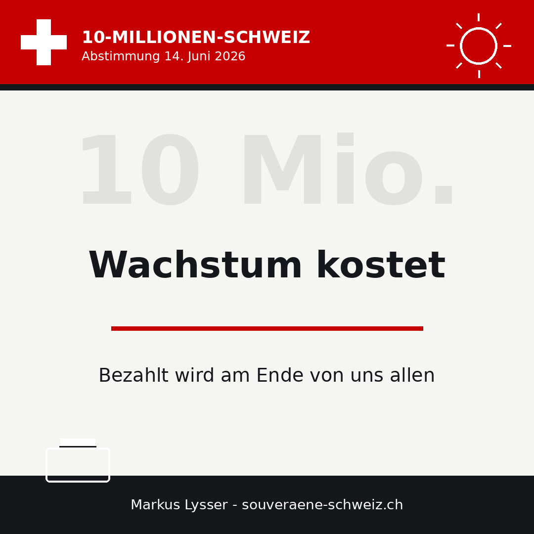 MLLW58's tweet photo. 𝑆𝑒𝑟𝑖𝑒 10 𝑀𝑖𝑙𝑙𝑖𝑜𝑛𝑒𝑛 𝑆𝑐ℎ𝑤𝑒𝑖𝑧

Wachstum kostet

Neue Infrastruktur kostet Milliarden.
• Bezahlt von Bevölkerung und Gemeinden
Kurz: Wachstum ist nie gratis.
Folge für mehr Einordnung.
#10MillionenSchweiz https://t.co/Yj50qhvR6L