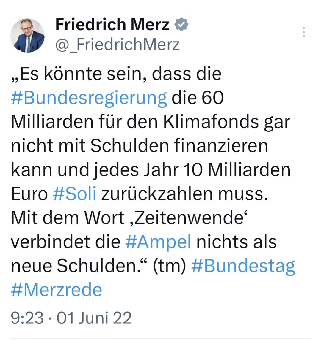 Hirn_aus_Hack's tweet photo. Es könnte sein, dass die #Bundesregierung 5,3 Mrd. € EU-Förderung verschlampt, weil sie keine Klimasozialpläne einreicht und 95% des Sondervermögens zweckentfremdet.
Mit dem Wort „Politikwechsel” verbindet die Union nichts als neue Schulden. https://t.co/LcGz3yCgQi