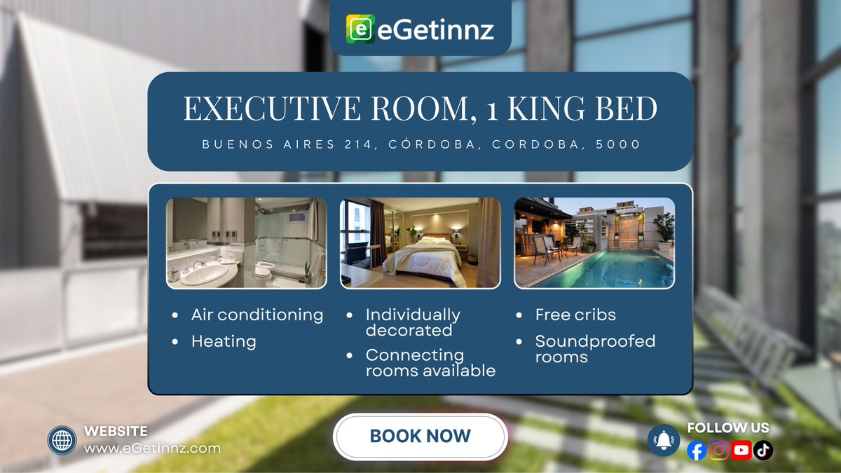 eGetinnzUSA's tweet photo. https://t.co/whw2IDywNt | Buenos Aires Executive Stay ๐ฆ๐ทโจ
Cabello Street Executive Room in Palermo Chico with calm city comfort. ๐ฉ
๐ Book via https://t.co/whw2IDywNt
#eGetinnzUSA #TravelWithEGetinnz #BookWithEGetinnz #BuenosAiresStay #PalermoChico #ExecutiveStay https://t.co/8uvRlLwrH7