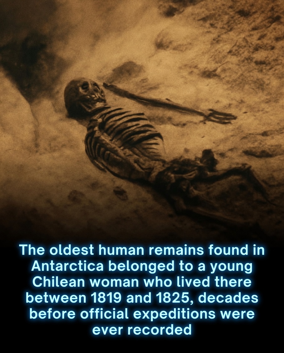 Rainmaker1973's tweet photo. The oldest known human remains in Antarctica belonged to a 20 year old indigenous woman from southern Chile. She died between the years 1819-1825, a few years before the first European voyages to Antarctica.

In 1985, Chilean scientist Daniel Torres Navarro found a skull fragment and a femur at Yamana Beach, near Cape Shirreff on Livingston Island (South Shetland Islands).

Osteological analysis determined the remains belonged to a young woman aged 20 to 25 from southern Chile. Radiocarbon dating placed her death between 1819 and 1825.