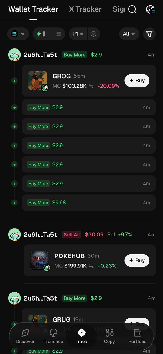 magersih's tweet photo. trick kecil pake @gmgnai :

- pertama, track > wallet tracker, disitu keliatan smartmoney lagi akumulasinya seberapa besar.

-kedua, track > signal > setting, bagian key mc &amp; pump kalian centang, buat liat token yg hot tuh kondisinya gmn.

sponsor:
https://t.co/qzWuX8EIyh https://t.co/4VRFxoMCjN