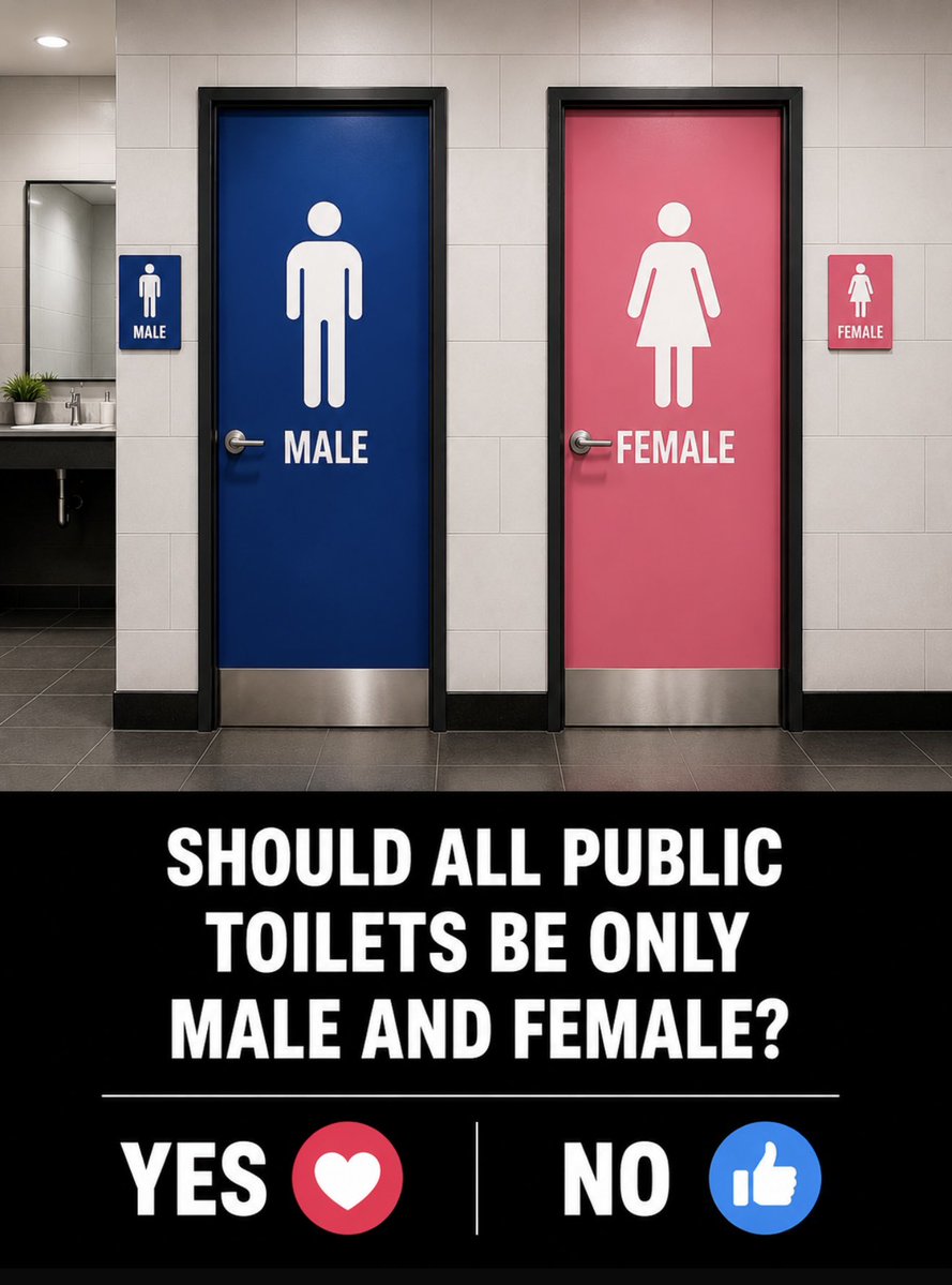 MrDavX's tweet photo. Should ALL public Toilets be only Male and Female, Yes/No? https://t.co/fq6XyeusUQ