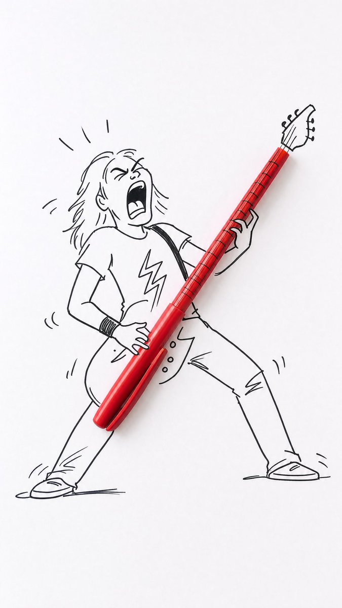 Playful Cartoon Line Drawing