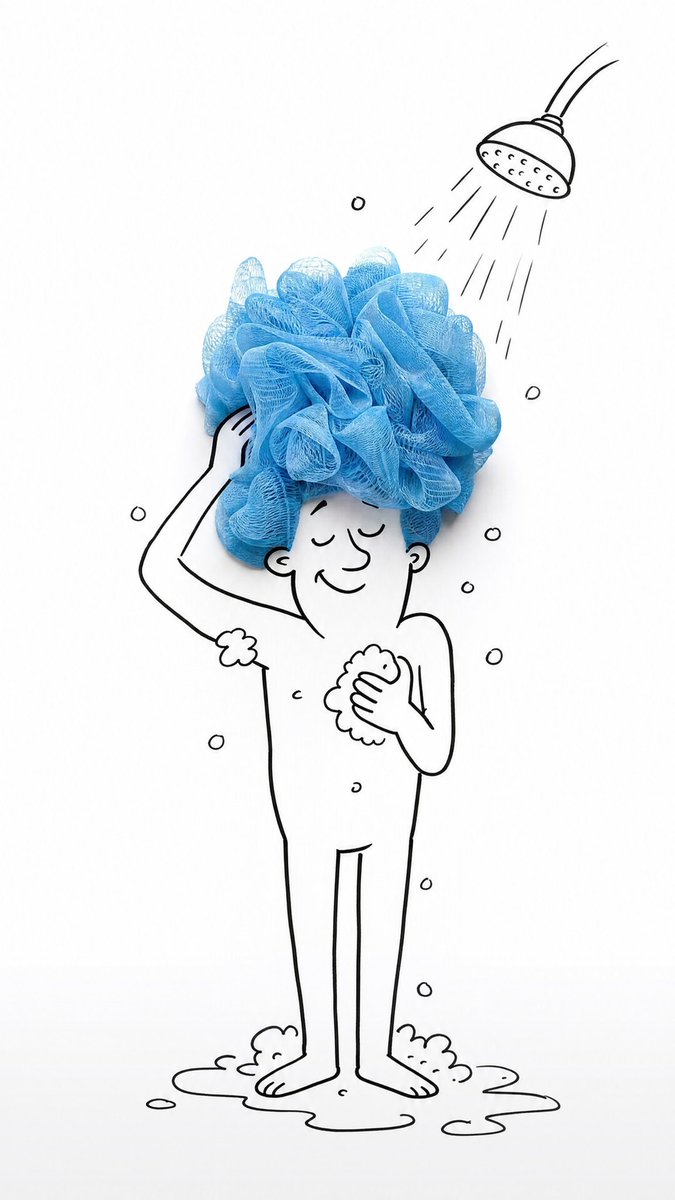Playful Cartoon Line Drawing