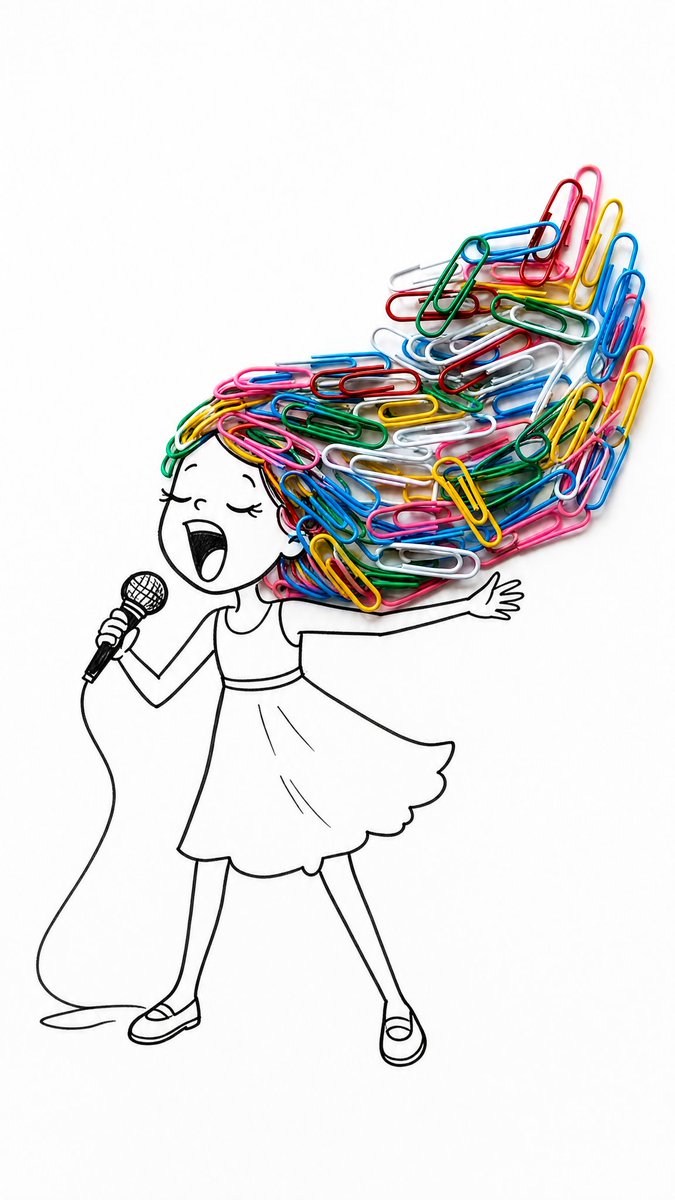 Playful Cartoon Line Drawing