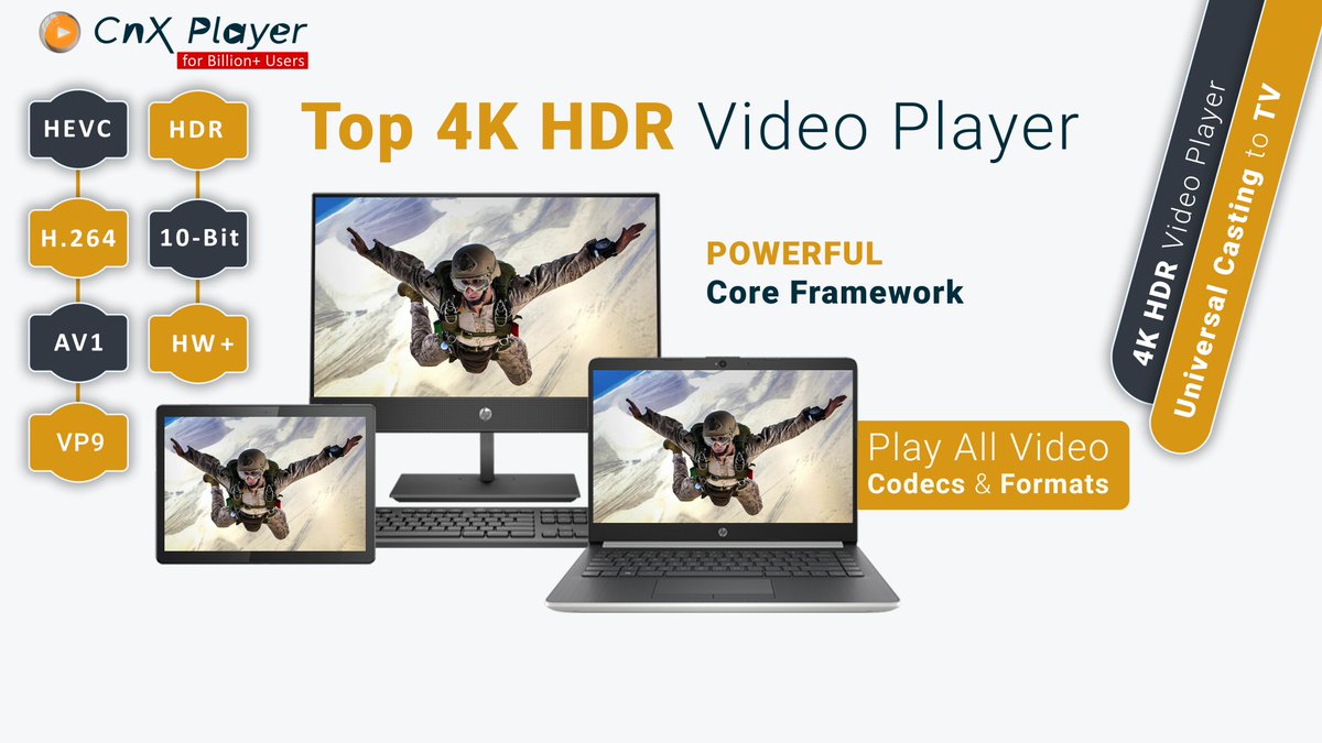 cnxplayer's tweet photo. The CnX Player* App Brings Breathtaking 10-Bit Video to the Microsoft* Store Aided by Intel®-Based Hardware Acceleration 2026 on Windows 10

Windows 10 : https://t.co/U45RO61nmo
Website : https://t.co/4BuaGVWpAh

#cnx #cnxplayer #no1 #4k #hd #hdr #uhd #ultrahd #video #media https://t.co/eIV0A8nthy