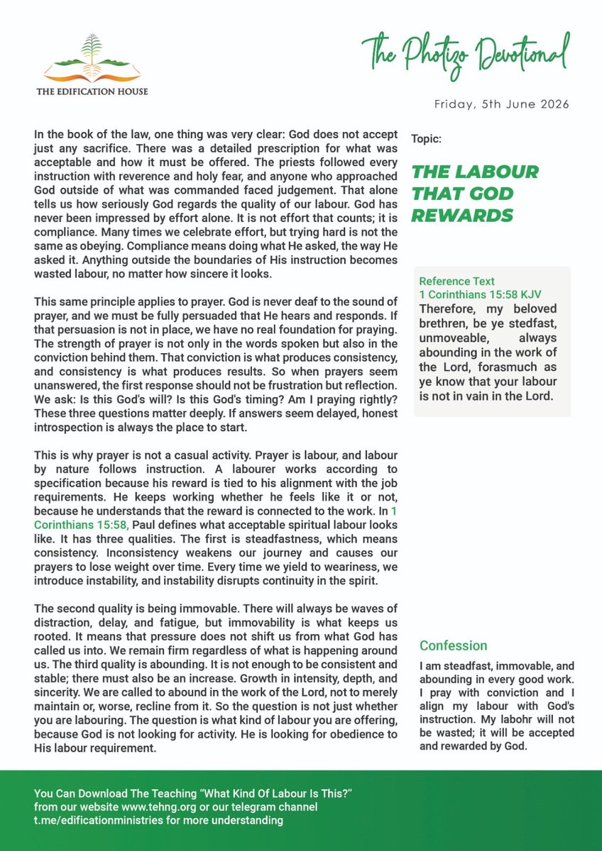 tehglobal_'s tweet photo. The Labour That God Rewards
#photizo https://t.co/Gur1S1ZIZR