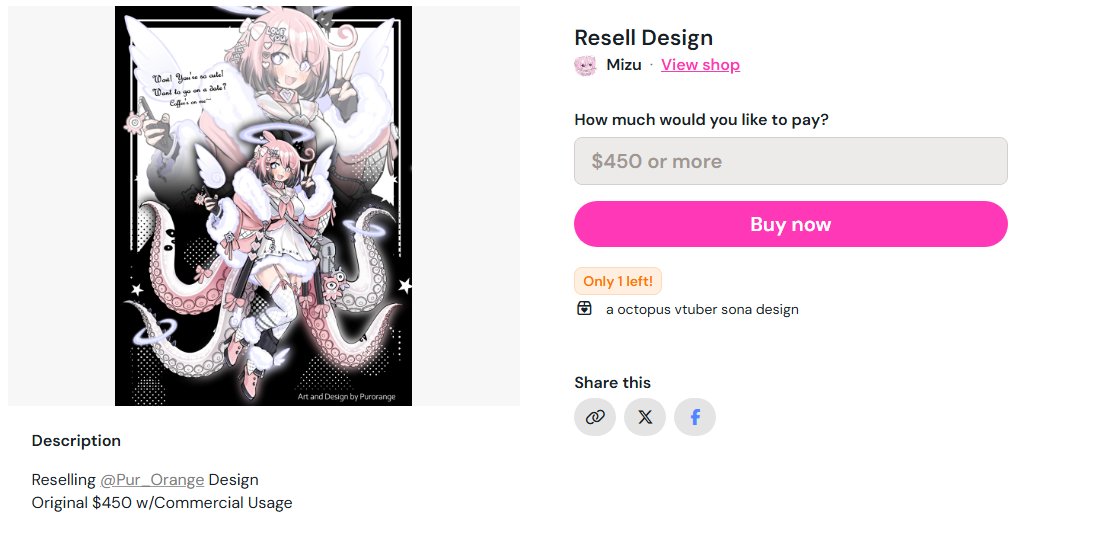 MizuDearVT's tweet photo. Selling this @Pur_Orange design on ko-fi! If you're interested the link is below <3 https://t.co/L3PhUilLmH