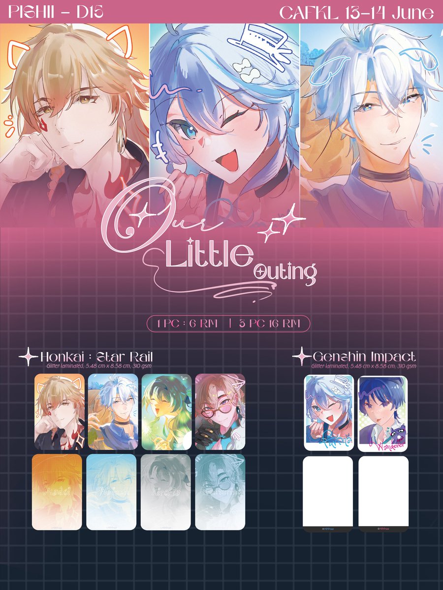 mimiiosaa's tweet photo. [Reshares r 💗'd] We will be boothing at @caf_kl for the first time on 13th-14th June Hextar World Exhibition Hall ‼️ This is our catalogue for #CAFKLX ! Find us at D-15⋆. 𐙚˚࿔  𝜗𝜚˚⋆
📍Location: Hextar World Exhibition Hall
🗓Date: 13 - 14 June 2026
⏰️Time: 10am - 7pm https://t.co/o8xhCxW9rD