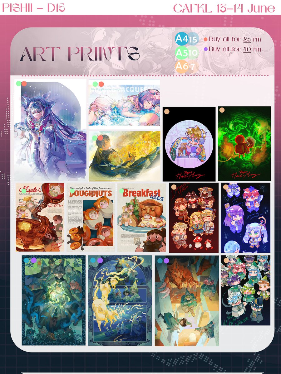 mimiiosaa's tweet photo. [Reshares r 💗'd] We will be boothing at @caf_kl for the first time on 13th-14th June Hextar World Exhibition Hall ‼️ This is our catalogue for #CAFKLX ! Find us at D-15⋆. 𐙚˚࿔  𝜗𝜚˚⋆
📍Location: Hextar World Exhibition Hall
🗓Date: 13 - 14 June 2026
⏰️Time: 10am - 7pm https://t.co/o8xhCxW9rD