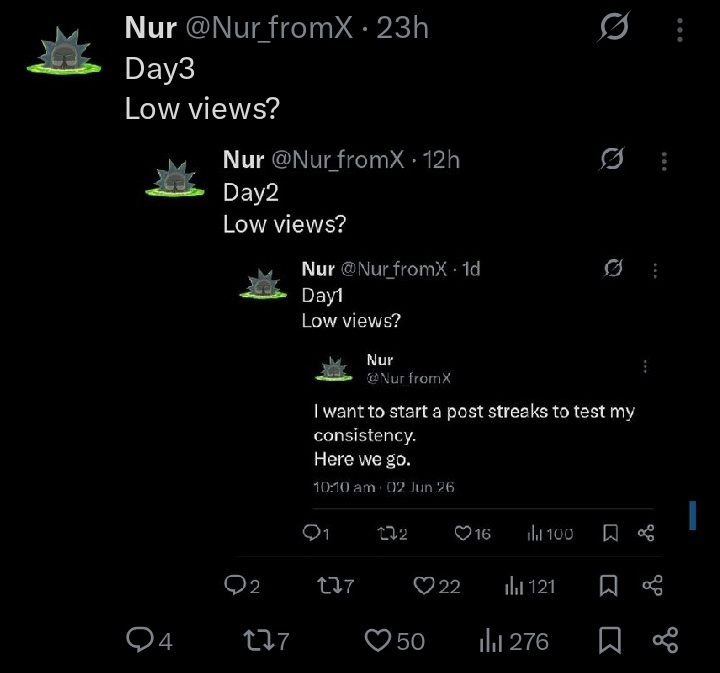 Nur_fromX's tweet photo. Day4
Low views? https://t.co/GyuRmnpkXQ