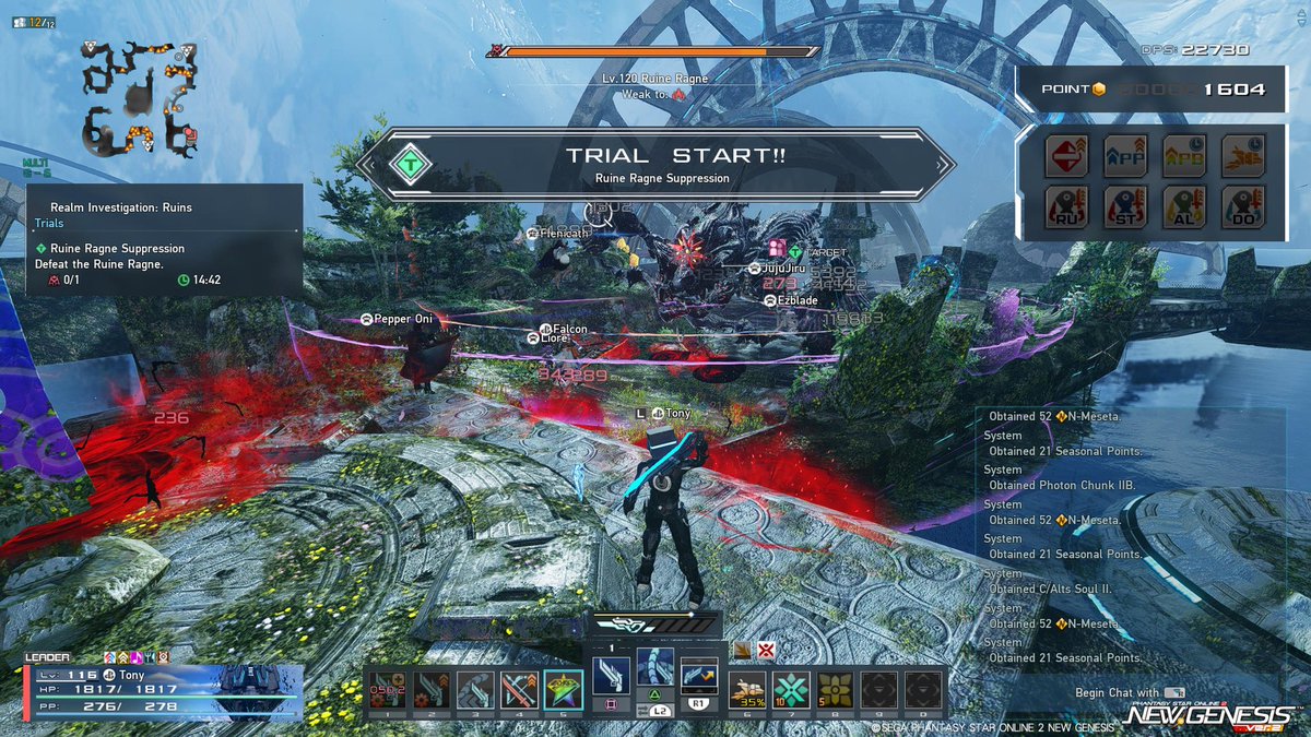 Tony94Yeh's tweet photo. Well my first exploration run in ruins realm and I already ran into an old friend of @DauraPso2 in less than a minute

#PSO2NGS #NGS #PSO2NGS_SS 
#PSO2global #PSO2 #PSO2_SS 
#RappyMail #ARKSLounge #CubicARKS https://t.co/ZfHKRG1Cyh