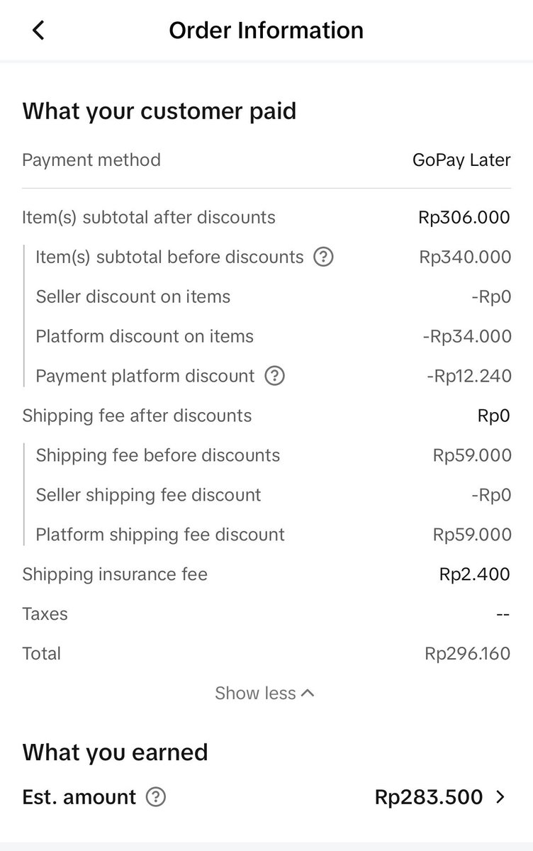 xourbe's tweet photo. @LambeSahamjja Gaikut promo apa-apa tau tau dari harga 340k jadi cuman nerima 283,5k https://t.co/12MPtzeE5Y
