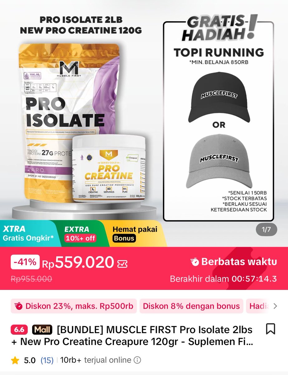 callmepioo_'s tweet photo. 😭 njir ga nangka pngriman dr medan…dah gt di Toktok lbh murah + Free creatine… SIAL 😭

di toktok skrg PROMO harganya turun di 500rebuan 🥹 dan Free Creatine 😭 https://t.co/WViTlhootl https://t.co/yZLLCdncr5