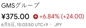 kasio_2r's tweet photo. GMSグループ（544A）+6.55%📈
資金反応は想定内。次フェーズへ。
売買判断に迷う方は、いいね＋フォローで情報整理にどうぞ。 https://t.co/gMR6vRDuat