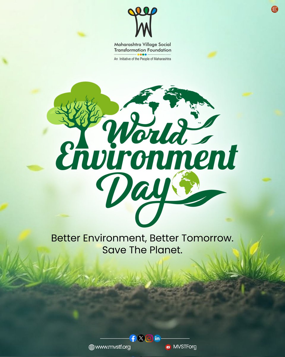 MVSTForg's tweet photo. World Environment Day 2026 

Every small action today shapes a greener tomorrow. Let us pledge to protect our forests, conserve water, reduce waste, and nurture nature for future generations. Together, we can build a cleaner, healthier, and more sustainable world.

Better Environment, Better Tomorrow.

#WorldEnvironmentDay #BeatPlasticPollution #SaveThePlanet #GoGreen #Sustainability #ClimateAction #EnvironmentalAwareness  
#VSTF