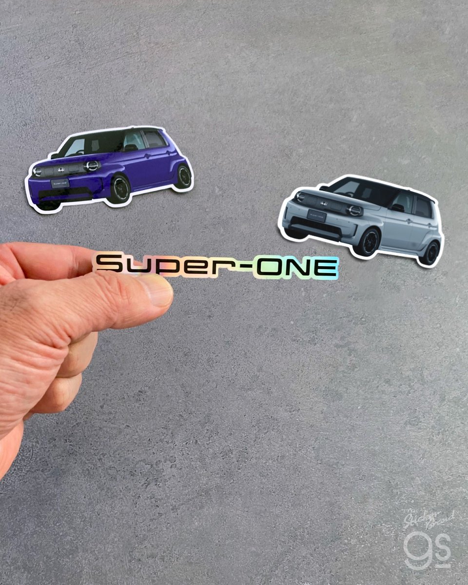 generalsticker's tweet photo. #Honda「Super-ONE」
近未来デザインにワクワク感搭載なステッカー新発売✨

車体・ロゴなどの2種1セットや、
他にもクリア素材のロゴや車体と種類が豊富🚗
スマホ、PC、工具箱、ガレージ…。
貼るだけでちょっと気分がBOOSTする。
🛒https://t.co/2WBgUhKt3g

＃ゼネラルステッカー https://t.co/6GhytysSZo