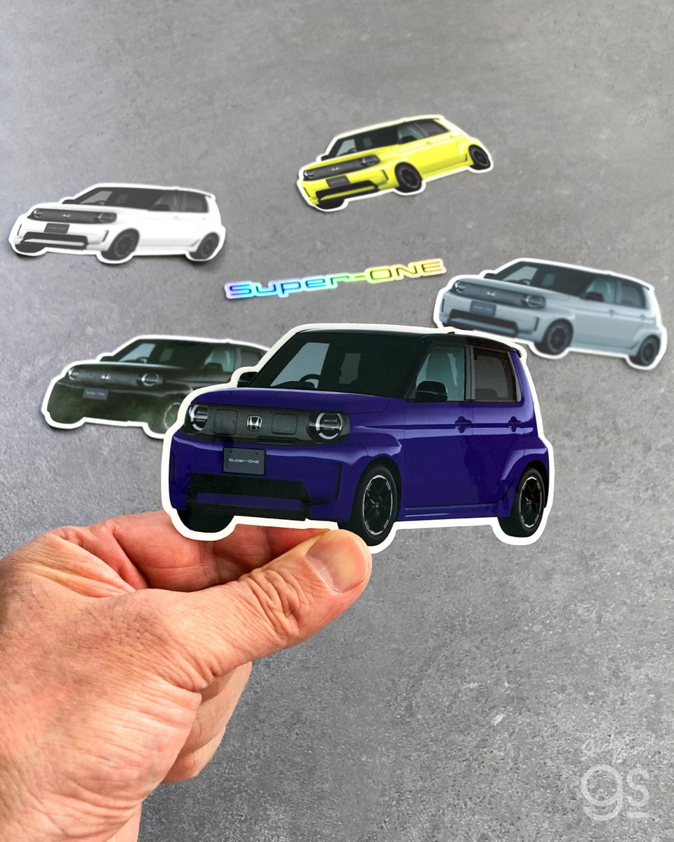 generalsticker's tweet photo. #Honda「Super-ONE」
近未来デザインにワクワク感搭載なステッカー新発売✨

車体・ロゴなどの2種1セットや、
他にもクリア素材のロゴや車体と種類が豊富🚗
スマホ、PC、工具箱、ガレージ…。
貼るだけでちょっと気分がBOOSTする。
🛒https://t.co/2WBgUhKt3g

＃ゼネラルステッカー https://t.co/6GhytysSZo