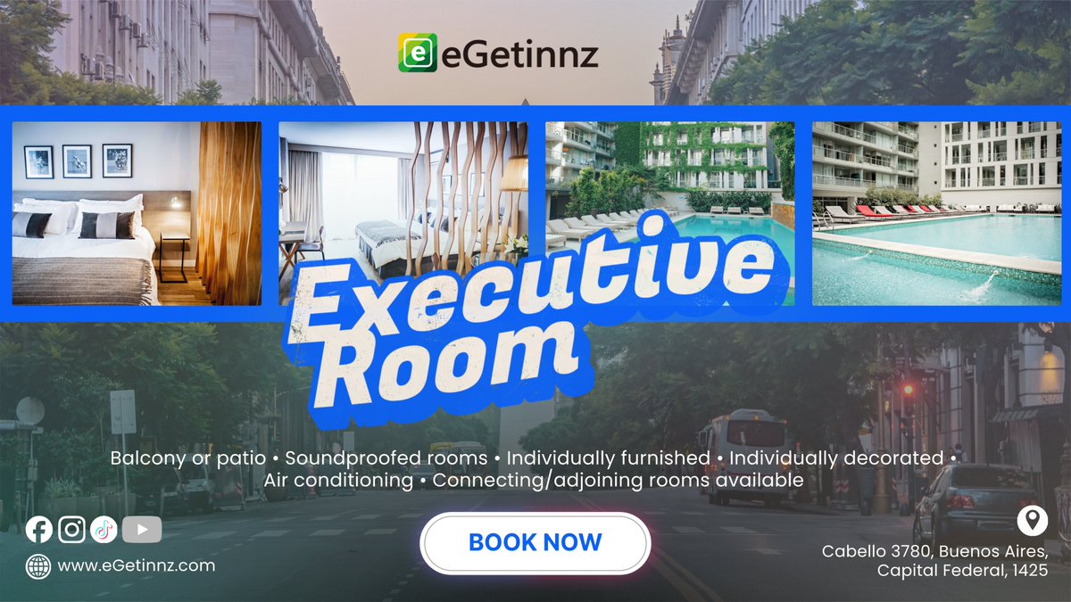 eGetinnzUSA's tweet photo. https://t.co/whw2IDz4D1 | Buenos Aires Executive Stay ๐ฆ๐ทโจ
Executive Room in Palermo Chico, Cabello Streetโquiet luxury in Buenos Aires. ๐ฉ
๐ Book via https://t.co/whw2IDz4D1
#eGetinnzUSA #TravelWithEGetinnz #BookWithEGetinnz #BuenosAiresStay #PalermoChico #ExecutiveStay https://t.co/YALsu3AVwY