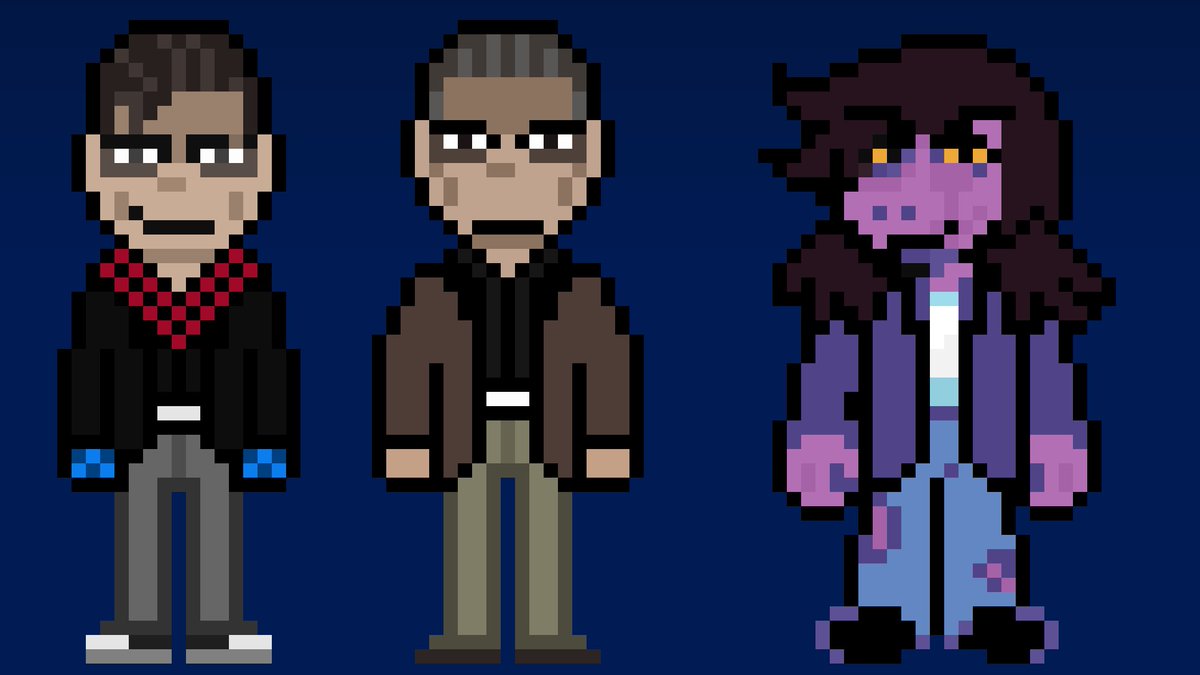 _MaxNeon_'s tweet photo. //Slight redesigns for Max Payne and Toni Cipriani.

Susie Gaster for height companison.
#Deltarune #MaxPayne #GTALCS https://t.co/6pJrI0Xydi