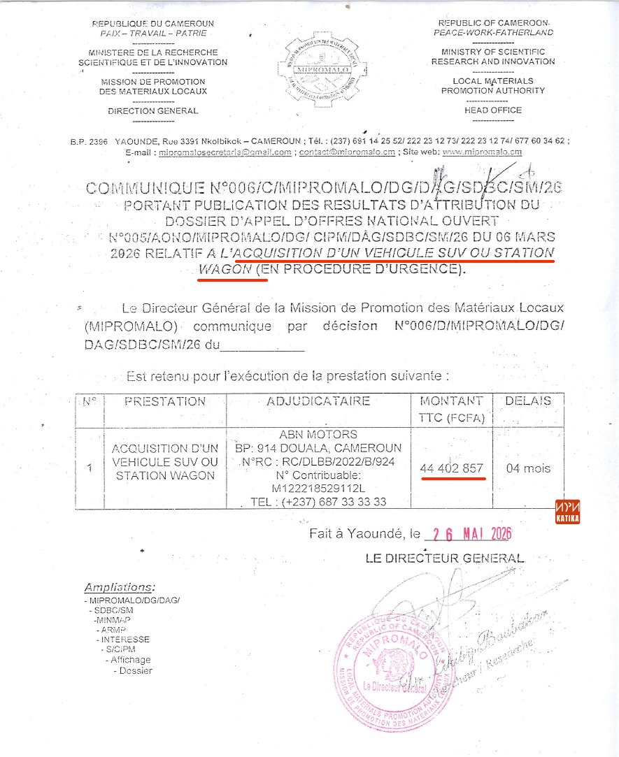 tassingremi's tweet photo. 2 véhicules au MIPROMALO pour 84 millions FCFA #EndMotoCraziness https://t.co/HkDEtY8tIo