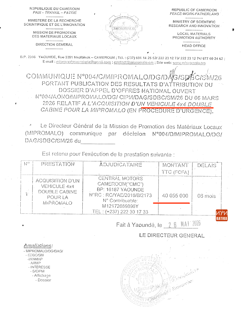 tassingremi's tweet photo. 2 véhicules au MIPROMALO pour 84 millions FCFA #EndMotoCraziness https://t.co/HkDEtY8tIo