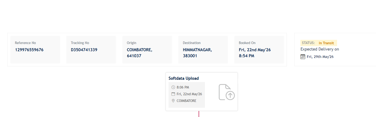 SareesUniform's tweet photo. @DTDCMumbai @DTDCIndia docket no D3504741339 parcel booked on 22-05-2026 fr Coimbatore to Mount Carmel School, Pologround, Alkapuri, Near Collector Office, Himatnagar - 383001 , is still not delivered. Check tracking screenshot &amp; kindly take immediate action for delivery.

URGENT https://t.co/6TRBfQDxof