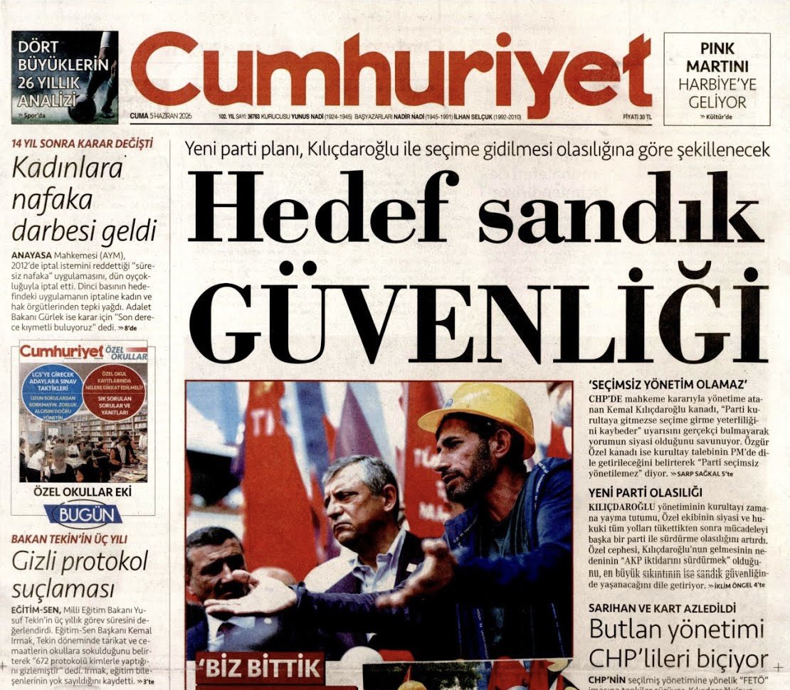 halilsarigozz's tweet photo. Geçirdiğimiz bu karanlık günlerde, tarihin doğru tarafında durmanın ne anlama geldiğini bir kez daha görüyoruz.

Önceki Genel Başkanlarımız Murat Karayalçın, Hikmet Çetin ve Altan Öymen ile önceki Genel Sekreterimiz Önder Sav’ın ortaya koyduğu tutum; yalnızca bir siyasi tavır değil, Cumhuriyet Halk Partisi’nin ilke, kültür ve demokrasi geleneğinin de güçlü bir yansımasıdır.

Bu anlayışı ve partimizin köklü değerlerini ele aldığım “Tarihin Doğru Tarafında Duranlar” başlıklı yazım bugün Cumhuriyet’te. Okumanız dileğiyle…