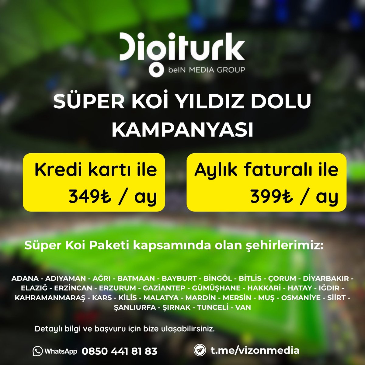 tvplatformlar's tweet photo. Türkiye Süper ligi, İngiltere Premier Ligi, Fransa 1. Ligiue ve diğer ligler hepsi Digitürk'te

Şimdi Digitürk Yıldız dolu paketi 699₺ yerine 349₺ Bu fırsat kaçmaz 

Hemen üyelik için 👇
WhatsApp 0850 441 81 83
WhatsApp 0555 013 81 83
Telegram https://t.co/nQkxFjrGiZ https://t.co/audAlh4RzK