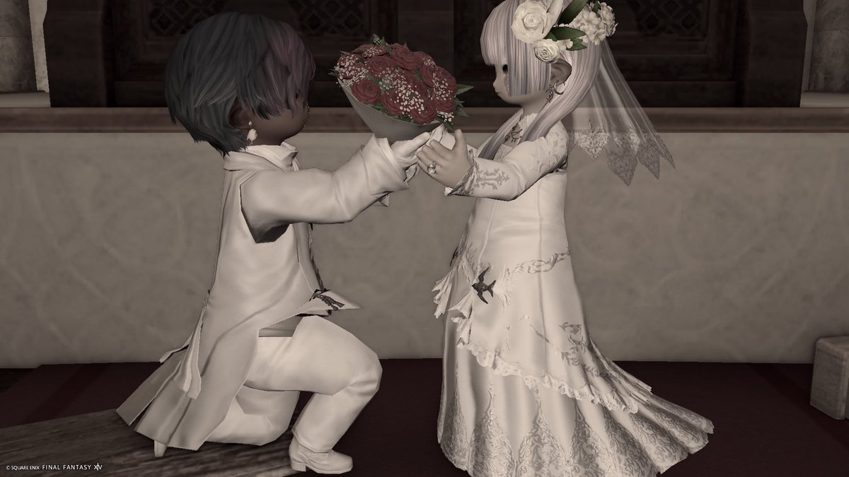 yohane_0825's tweet photo. 場所を変えての撮影会✨
結婚記念日が近いということで、アニバン的な感じでドレスで撮ってもらいました(ง  ᵕωᵕ)ว♪
スタジオさんもいい！！雰囲気がマッチしててカメラマン全任せで撮ってもらいました♡

studio：#st_MOONLIT

#FF14 #FFXIV #本日のララフェル https://t.co/j5QTxKzHVk