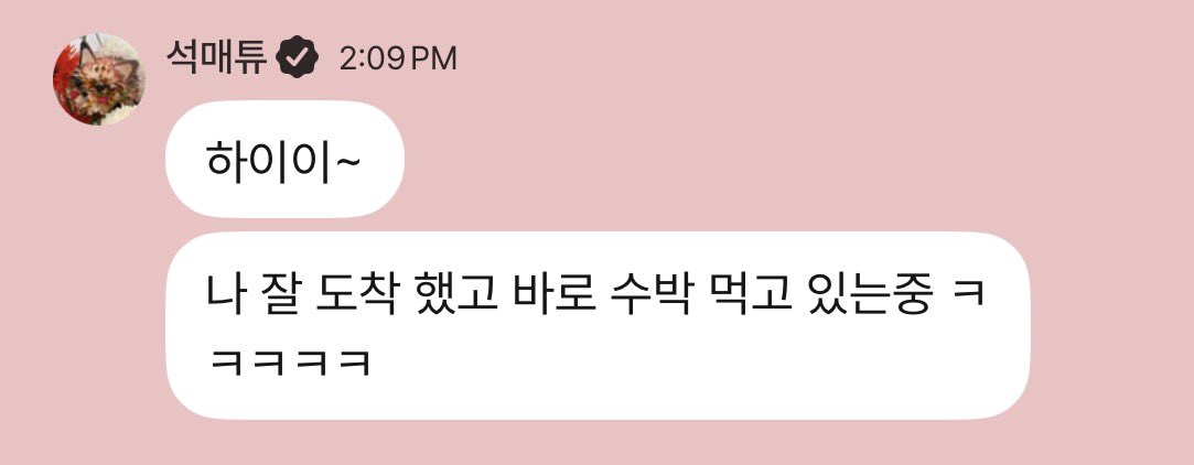 528text's tweet photo. 260605 🦊💬 02:09 PM CST

🦊 hii~
🦊 i've arrived well and i started eating watermelon right away ㅋㅋㅋㅋㅋ https://t.co/HjKAda3Cf2