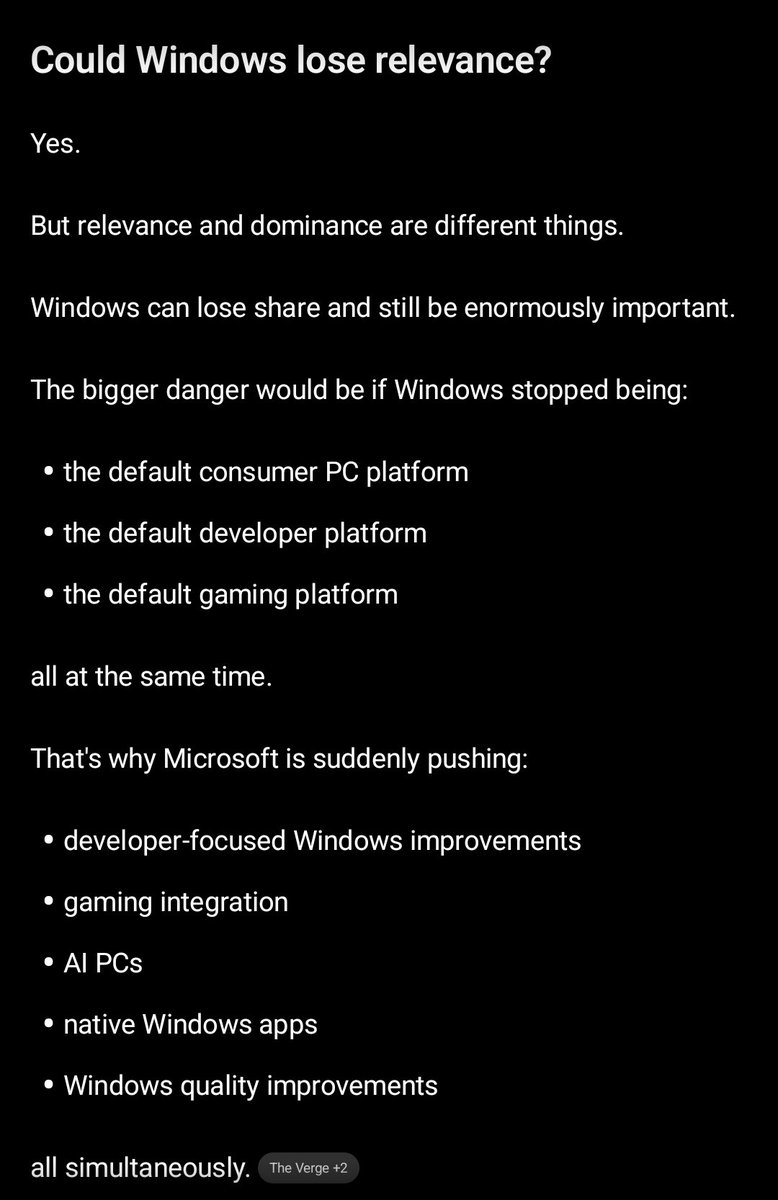designedbyabin's tweet photo. @tomwarren Is Windows losing relevance? https://t.co/ZzsoOENxnL