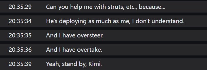 GR1ND__'s tweet photo. „George tried to pressure me, but don't worry, it didn't affect me."

George wasn’t the one losing his head over the fact that he was in a w2w battle with his teammate…you in the other hand https://t.co/iZWOiwTd4U
