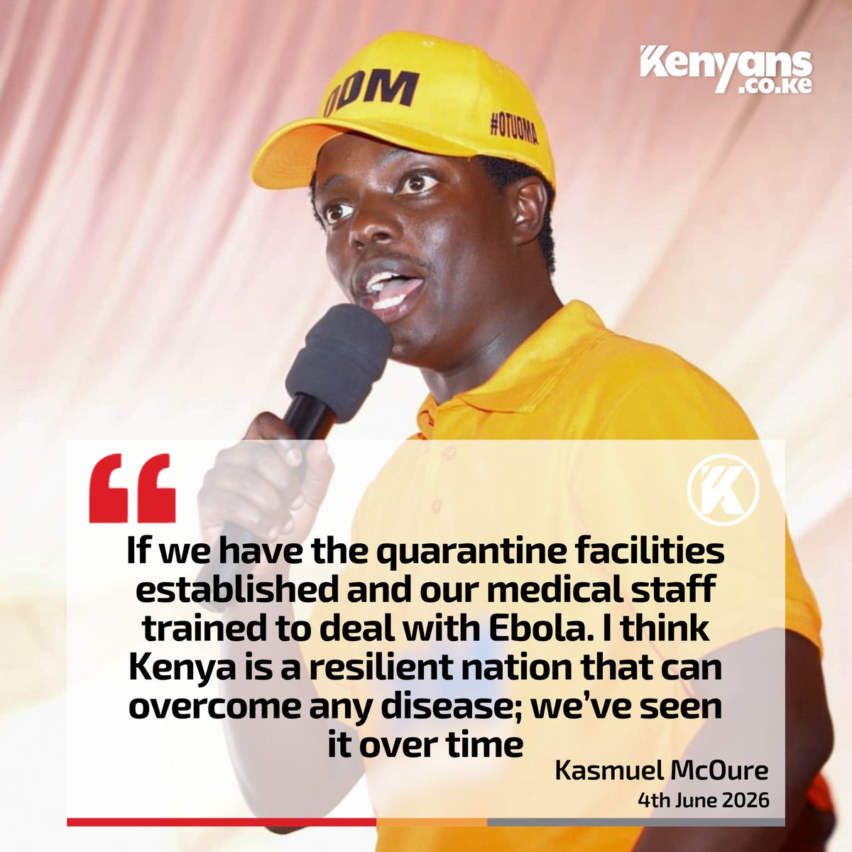Kenyans's tweet photo. Kenya is a resilient nation that can overcome any disease; we’ve seen it over time - Kasmuel https://t.co/Dc5IFPpaiE
