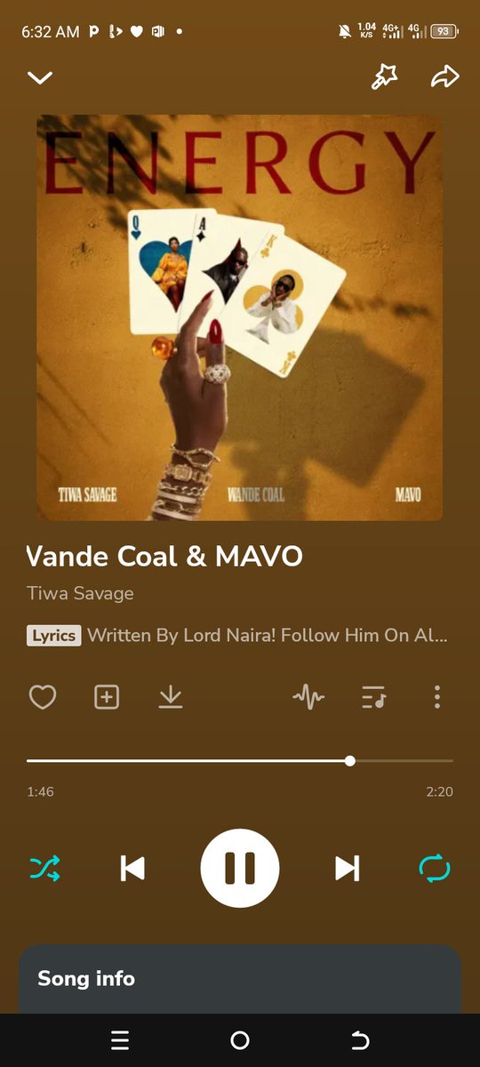 Haas_Szn's tweet photo. This two songs are 🔥 but #Energy by Tiwa Savage Ft. Mavo and Wande Coal got me elated 💪

The Song "Energy" is on another level 💯 https://t.co/N9GJfso8lZ