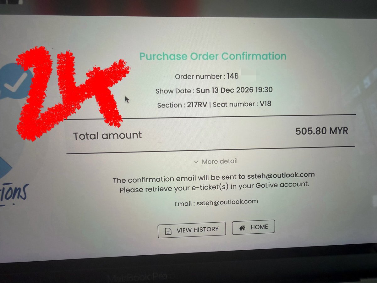 TehTeh99's tweet photo. WTS BTS TICKET in KL 🎟 DAY 2

CAT 9 217 RV 

Original price + booking fee + tax = RM505.80 
+ ticket service RM 100 = RM605.80 

#BTSinKL #BTSconcerttickets https://t.co/KJGF3IXBhV