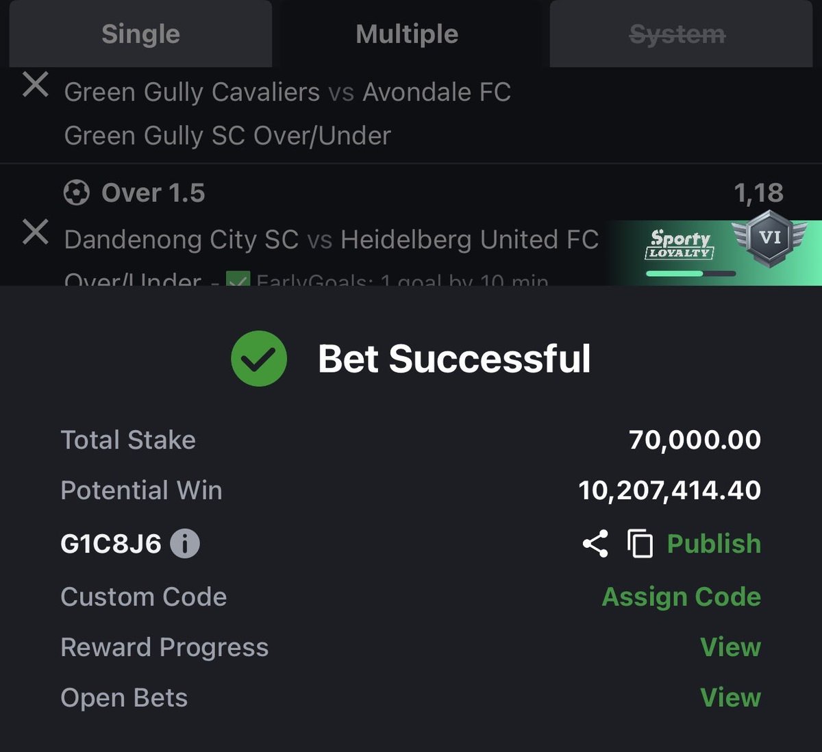 Cashoutkingbet's tweet photo. G1C8J6 💰💰💰💰💰💰
108 ODD

Bet responsible. 

Retweet to win…. https://t.co/mus3IjykN0