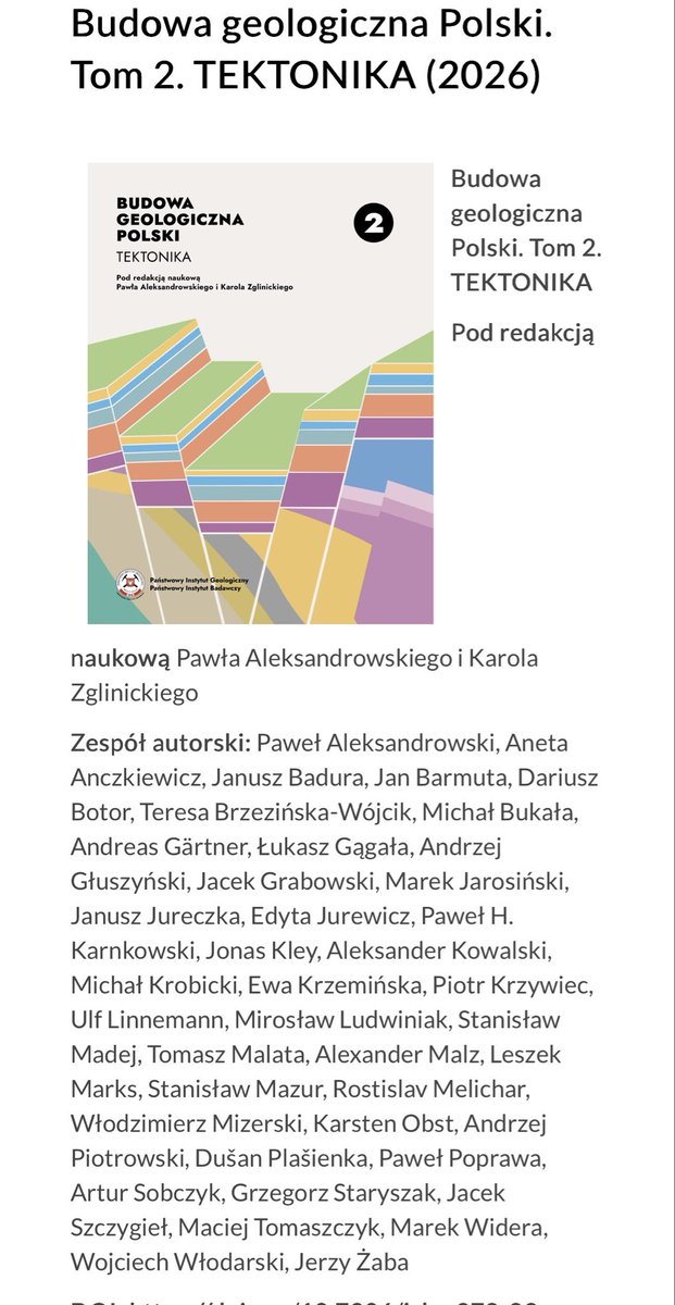SpeleoJacek's tweet photo. Po ponad 50 latach wychodzi nowa “BUDOWA GEOLOGICZNA POLSKI tom 2 TEKTONIKA” już dostępna #OpenAccess
https://t.co/jx3M9dwpVy
Dla każdego geologa, od studenta do profesora, od geologa powiatowego po ministra to swego rodzaju punkt odniesienia
Mam zaszczyt mieć w tym udział. https://t.co/Ri6tEFuPky