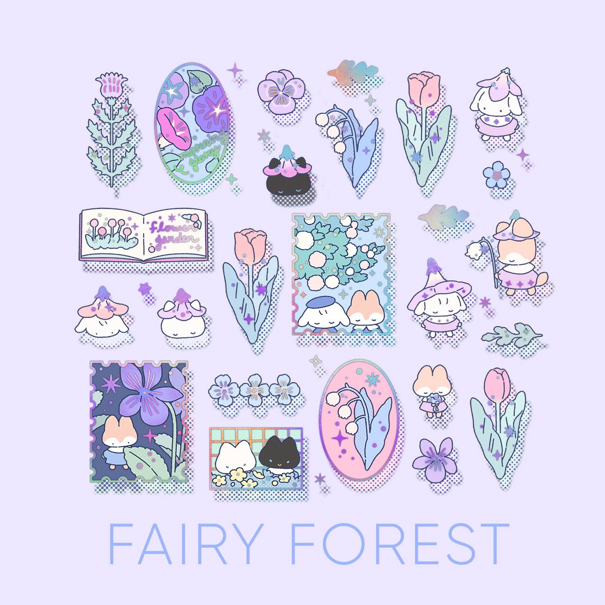 acooroom's tweet photo. ✨fairy forest✨

30mm hologram kisscut https://t.co/0p1pSgk8jW