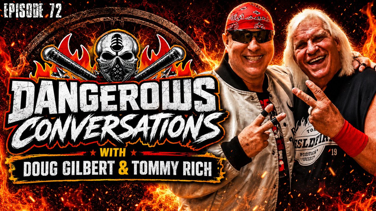 RWAPods's tweet photo. Episode #72 of Dangerous Conversations with Doug Gilbert &amp; Tommy Rich marks a big first for the show, after 71 audio episodes, Doug, Tommy, and Gene Jackson finally bring Dangerous Conversations to video!
https://t.co/Uzlab5Qa2r https://t.co/CXlnn88Cts