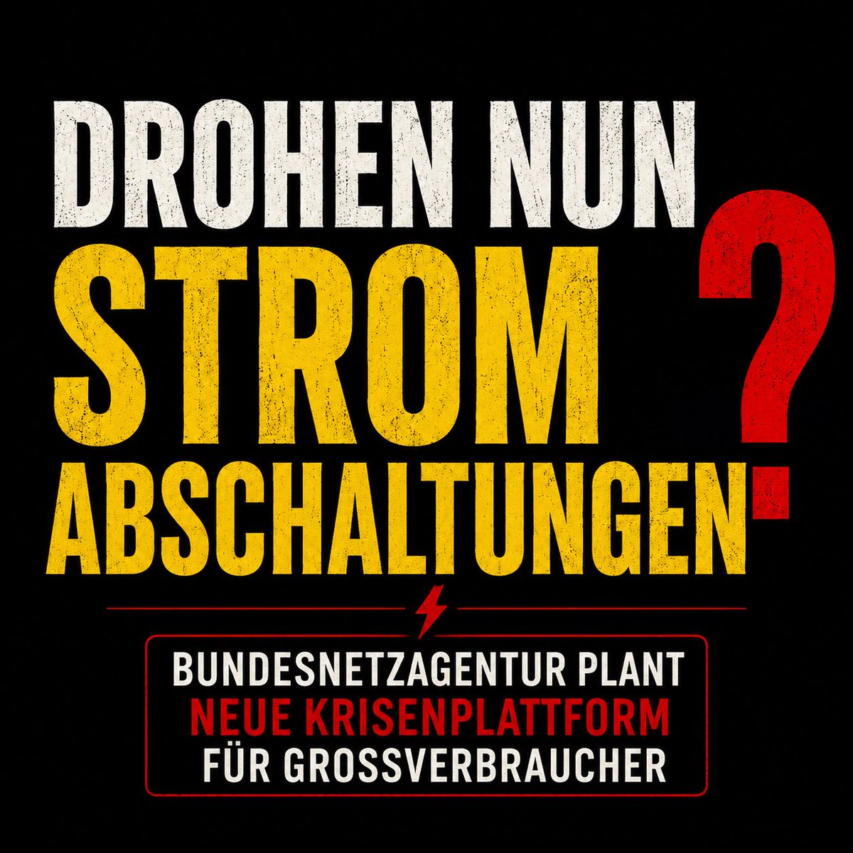 ThomaBoeck's tweet photo. 🚨 NACH GAS FOLGT NUN OFFENBAR STROM.

Die Bundesnetzagentur bereitet offenbar eine neue Krisenplattform für den Strombereich vor.

Nach aktuellen Informationen sollen Netzbetreiber innerhalb kurzer Fristen Unternehmen mit mehr als 7 GWh Jahresverbrauch identifizieren und melden.

Der Zweck wird offenbar analog zum Gasbereich beschrieben:

Unternehmen sollen bei Krisenmaßnahmen in die Reduktion ihres Energieverbrauchs einbezogen werden.

Go-Live offenbar bereits im dritten Quartal 2026.

Wenn eine Industrienation beginnt, Verbrauchsreduktionen vorzubereiten, sollte jeder verstehen:

Das ist keine Normalität.

Das ist Alarmstufe Rot. 🚨

Wie weit ist Deutschland eigentlich gekommen?

#Energiepolitik #Industrie #Versorgungssicherheit